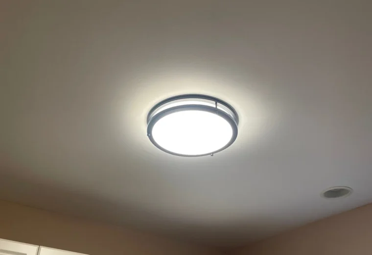 After — replacement kitchen ceiling light