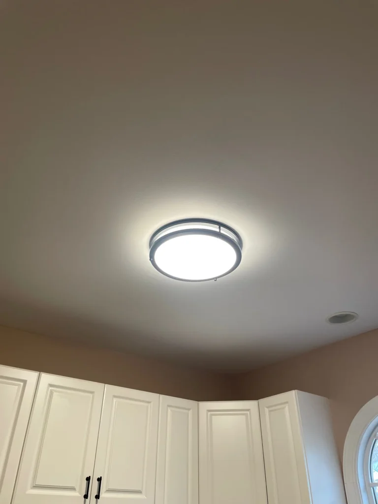 After — replacement kitchen ceiling light