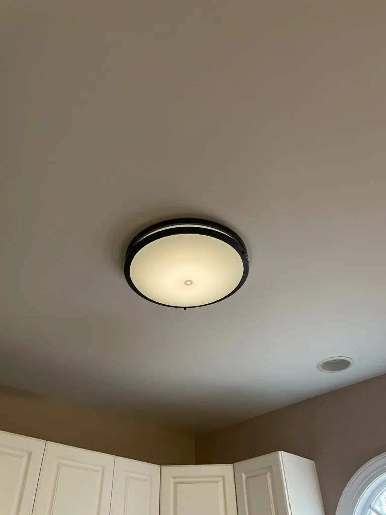 Before — existing kitchen ceiling light