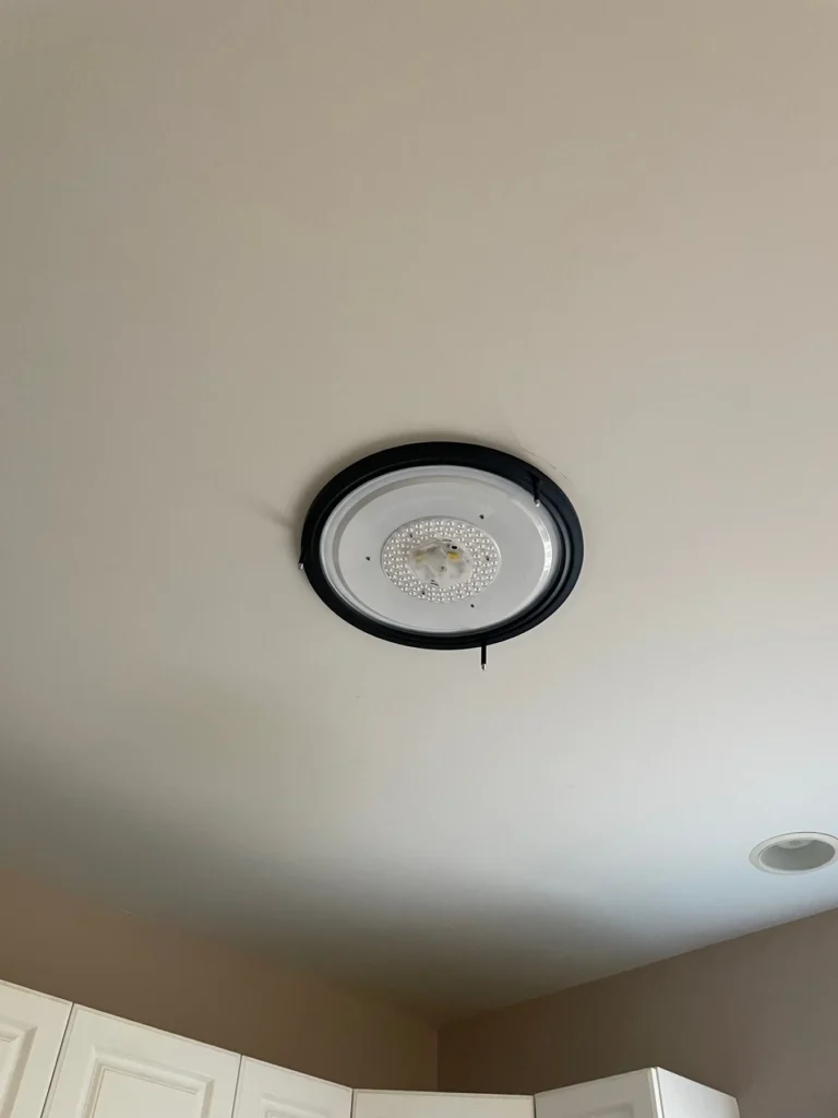 During — kitchen ceiling fixture replacement
