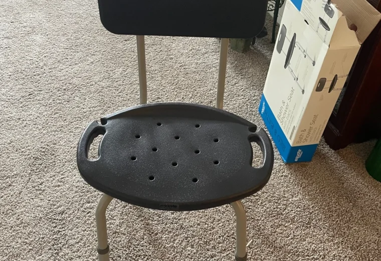 After — assembled bath and shower seat with back